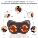 Massageador 8 Bolas Shiatsu Lombar Pescoço Casa e Veicular Almofada