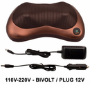 Massageador 8 Bolas Shiatsu Lombar Pescoço Casa e Veicular Almofada
